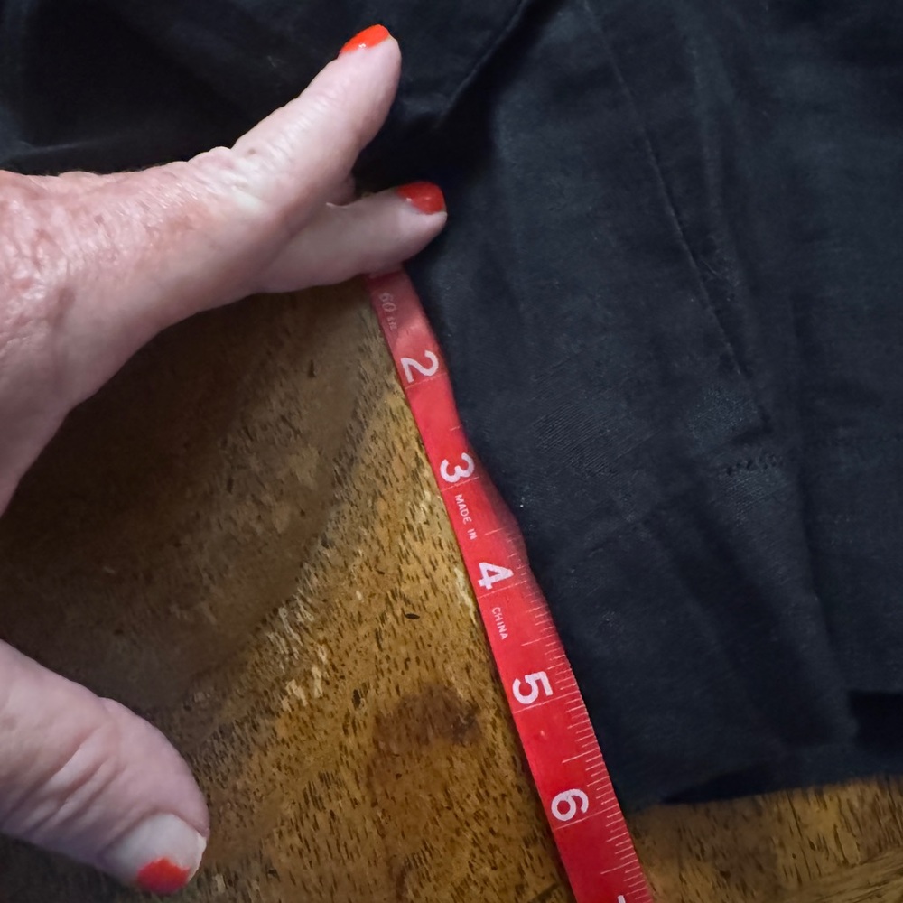 J.JILL Love Linen Pull On Black Shorts Linen Elastic Waist Small Beach Vibes - Picture 9 of 10